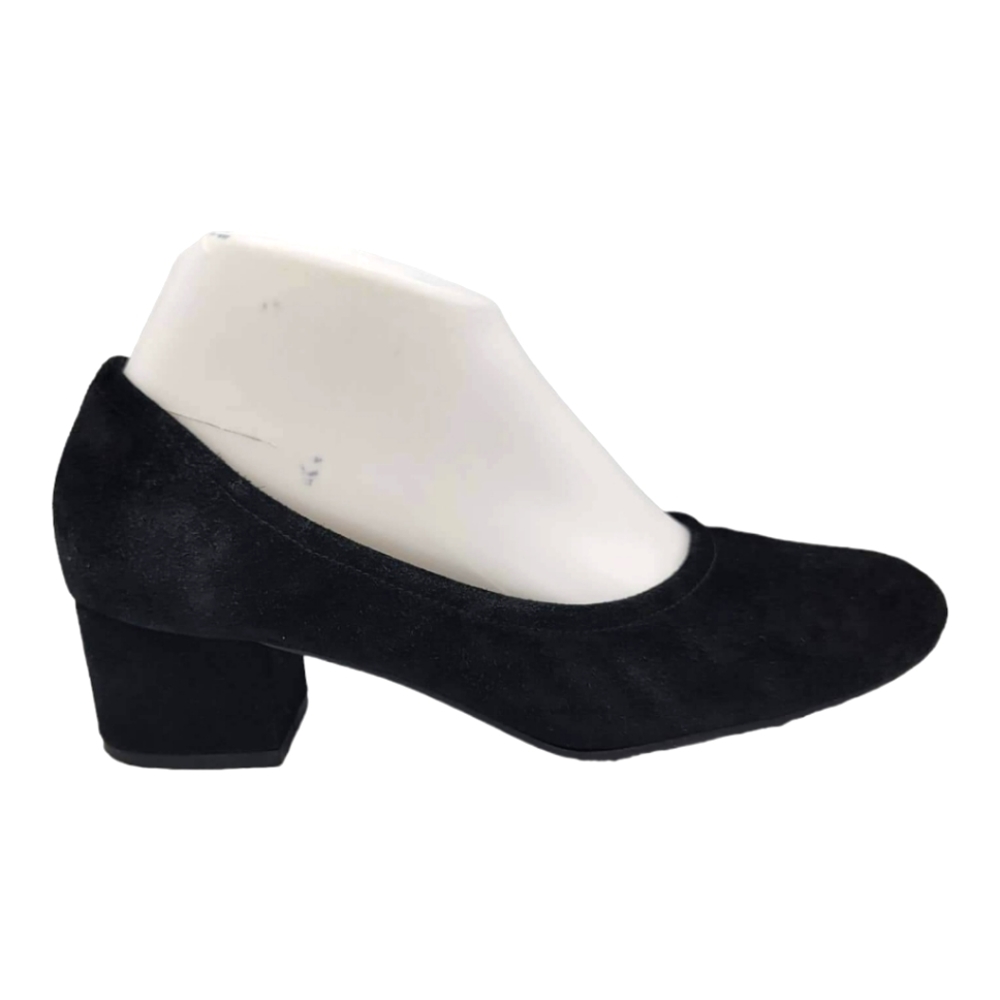 Jeffery Campbell Chunky Heel Suede Shoes Size 9 Black